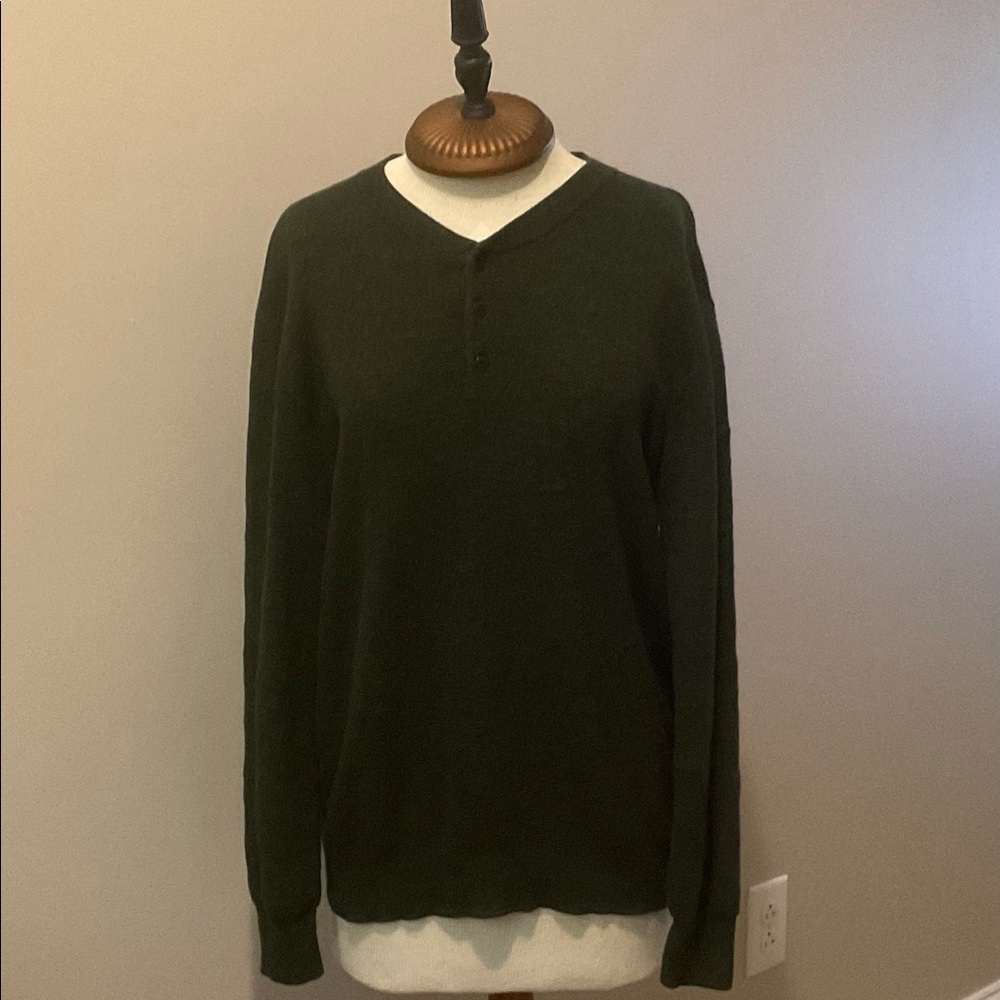 J. Crew Rugged Cotton Henley Sweater